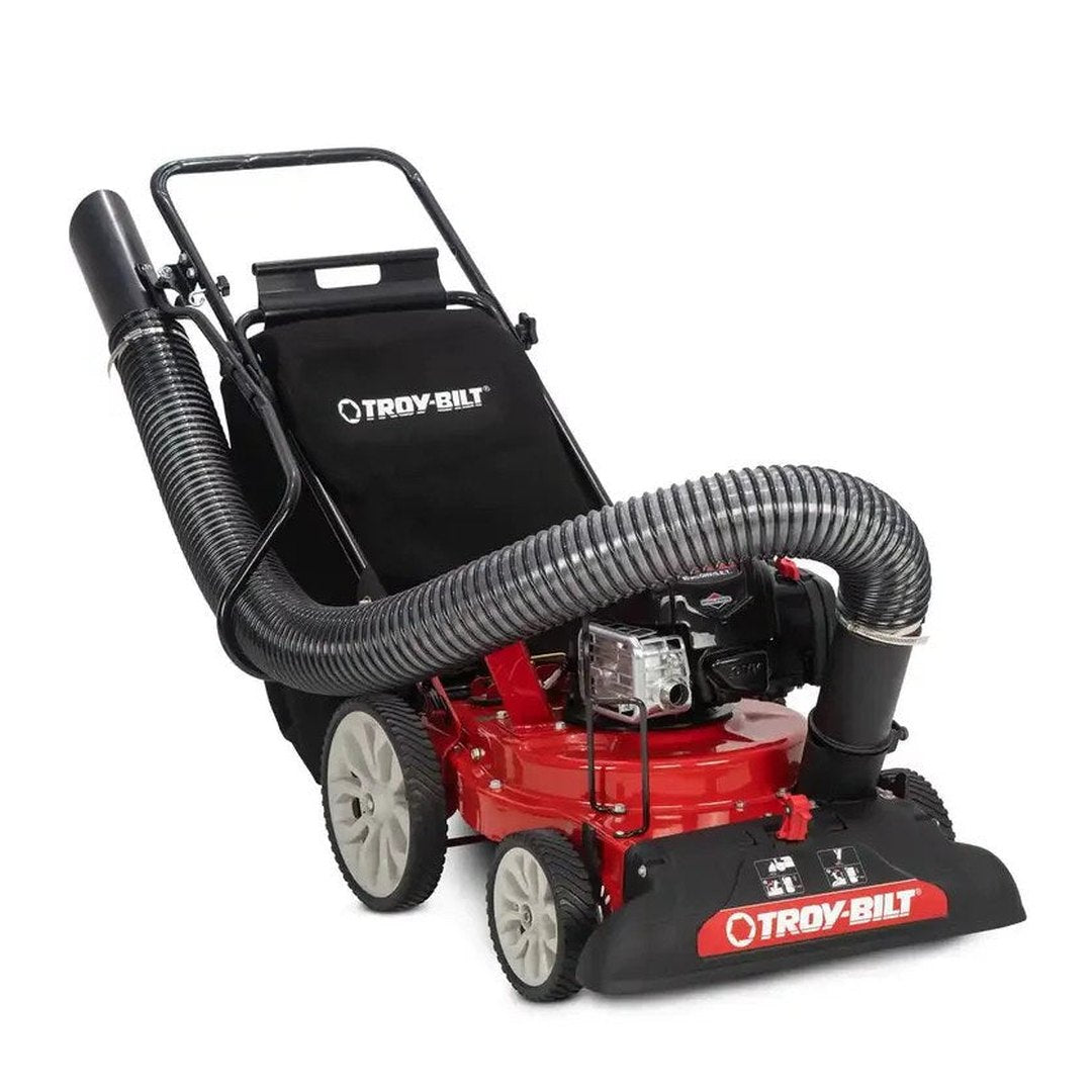 Troy-Bilt 24 in. Leaf Vacuum Head 1.5 in. Chipping Capacity Gas Powered Chipper Shredder Vacuum with High Rear Wheels