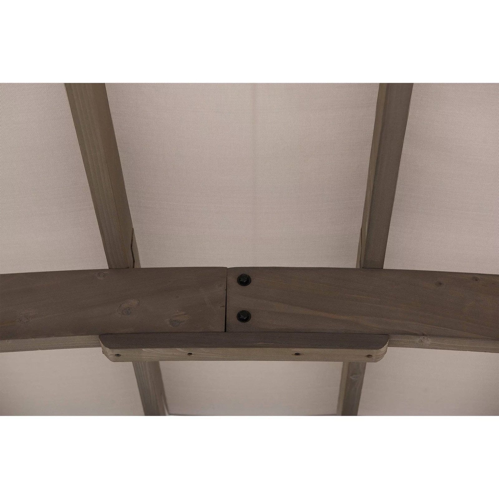 SummerCove 10 ft. x 14 ft. Light Gray Cedar Frame Arched Pergola with Shelves