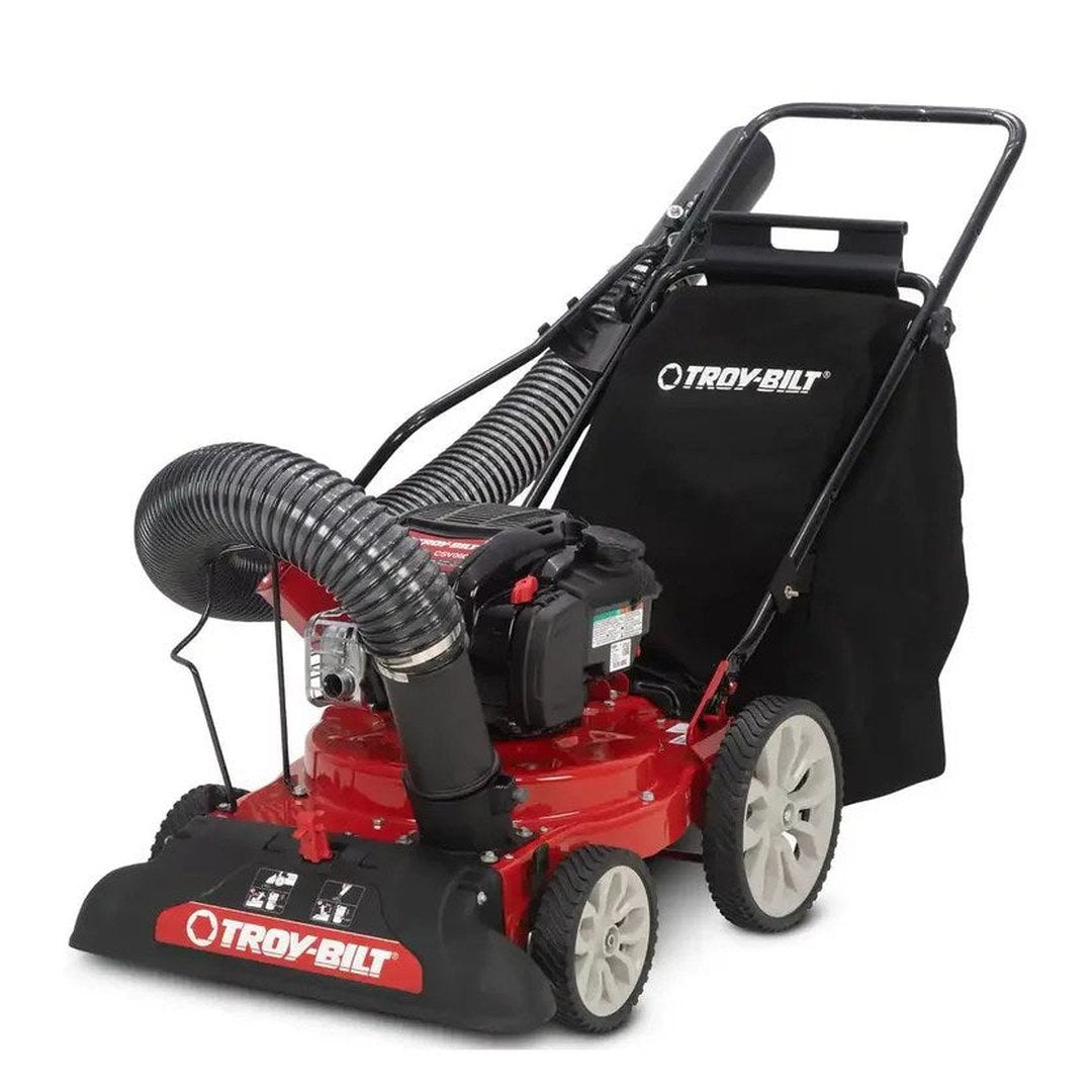 Troy-Bilt 24 in. Leaf Vacuum Head 1.5 in. Chipping Capacity Gas Powered Chipper Shredder Vacuum with High Rear Wheels