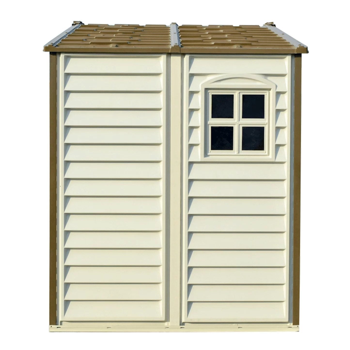 DuraMax 8ft x 6ft Storeall Vinyl Shed with Foundation Kit and window