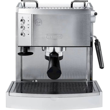 De’Longhi – Espresso Machine with 15 bars of pressure, Milk Frother and removable water tank – Stainless Steel