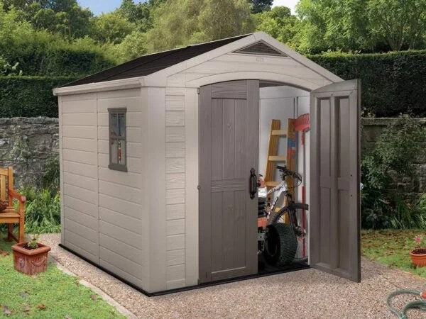 Keter Factor 8×8 Foot Large Resin Outdoor Shed