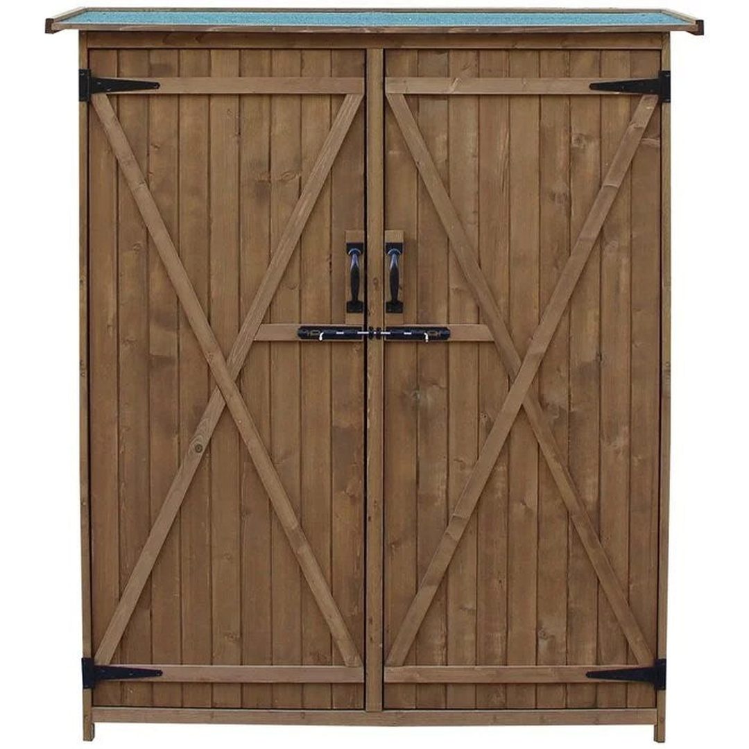 4 ft. 6 in. W x 1 ft. 6 in. D Solid Wood Vertical Storage Shed