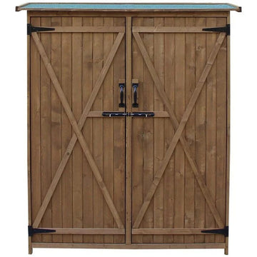 4 ft. 6 in. W x 1 ft. 6 in. D Solid Wood Vertical Storage Shed