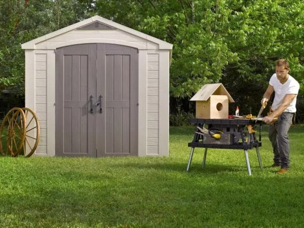 Keter Factor 8×8 Foot Large Resin Outdoor Shed