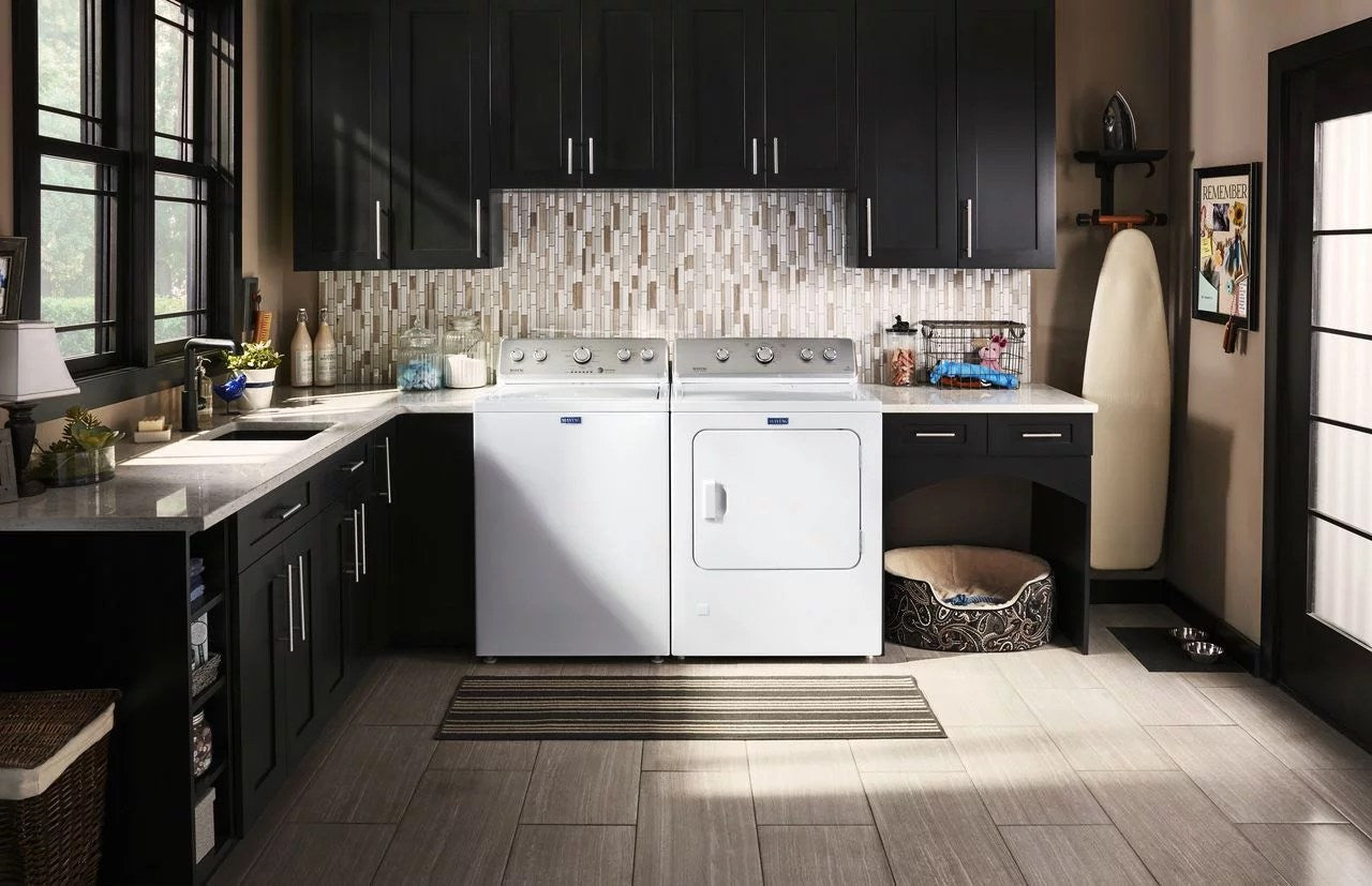 Maytag – 3.8 Cu. Ft. High Efficiency Top Load Washer with PowerWash Agitator – White