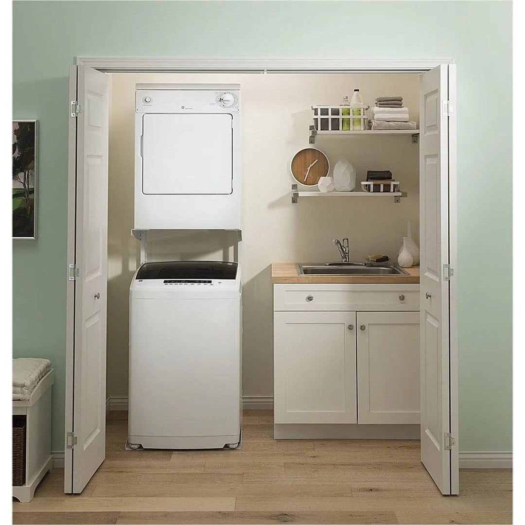 GE – 2.8 Cu. Ft. Top Load Washer – White/black