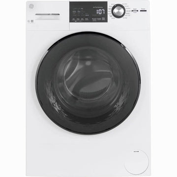 GE – 2.4 Cu. Ft. High Efficiency Stackable Front Load Washer with Steam and Sanitize – White