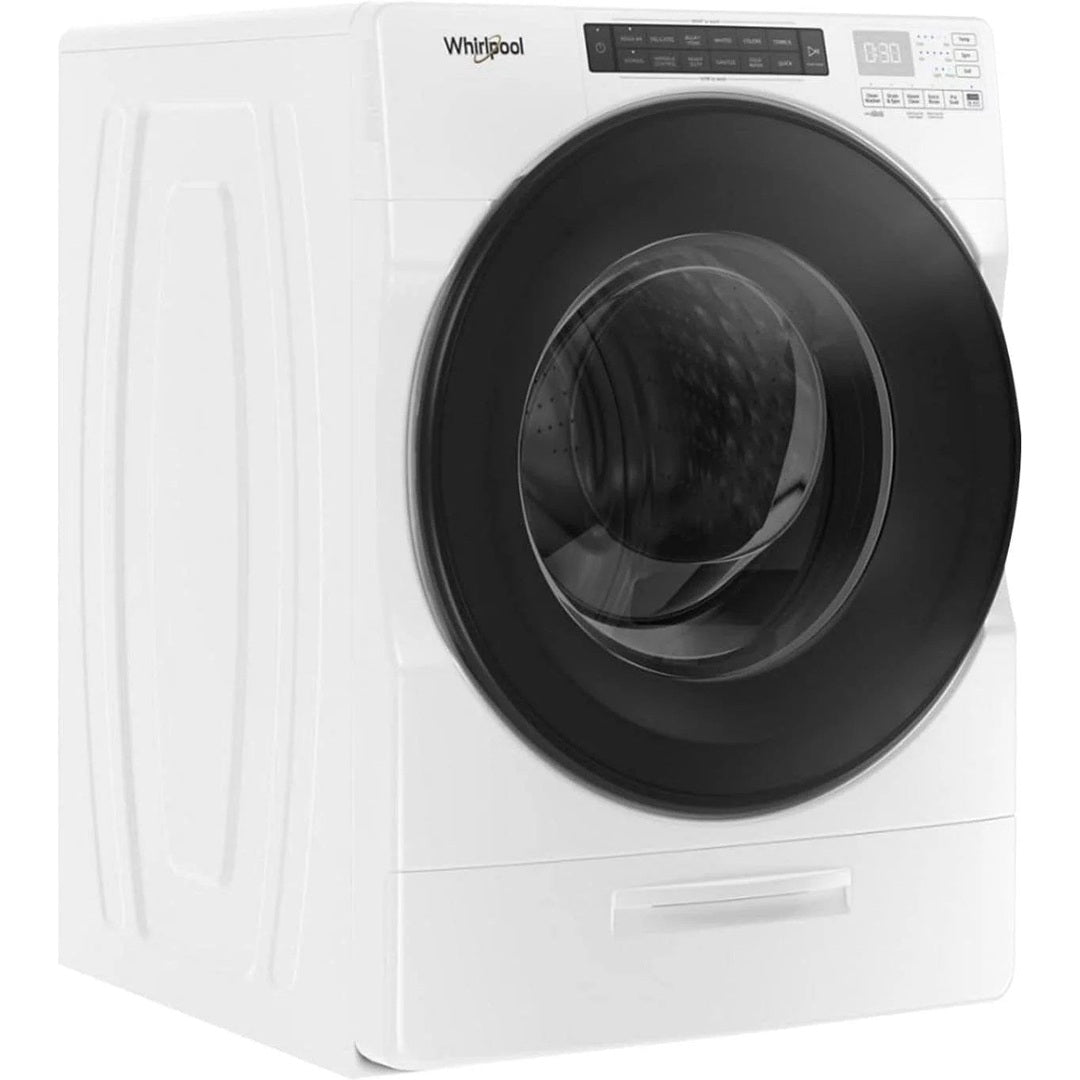 Whirlpool – 4.5 Cu. Ft. High Efficiency Stackable Front Load Washer with Steam and Load & Go XL Dispenser – White