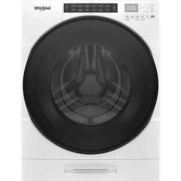 Whirlpool – 4.5 Cu. Ft. High Efficiency Stackable Front Load Washer with Steam and Load & Go XL Dispenser – White
