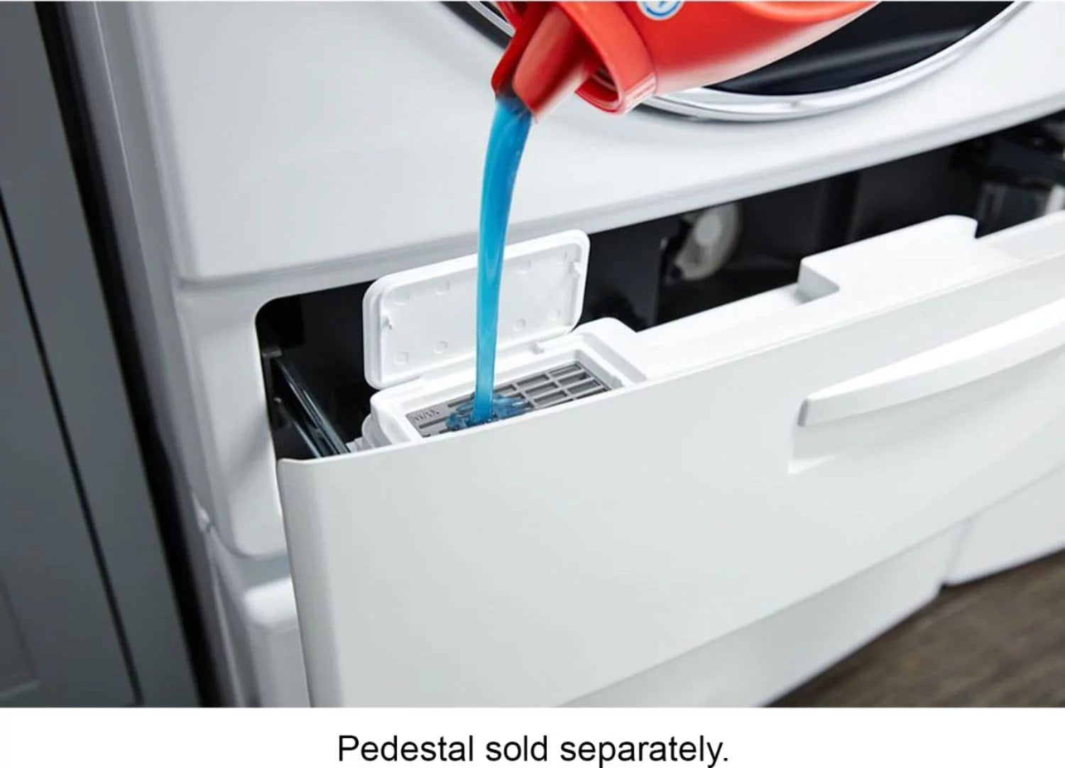 Whirlpool – 4.5 Cu. Ft. High Efficiency Stackable Front Load Washer with Steam and Load & Go XL Dispenser – White