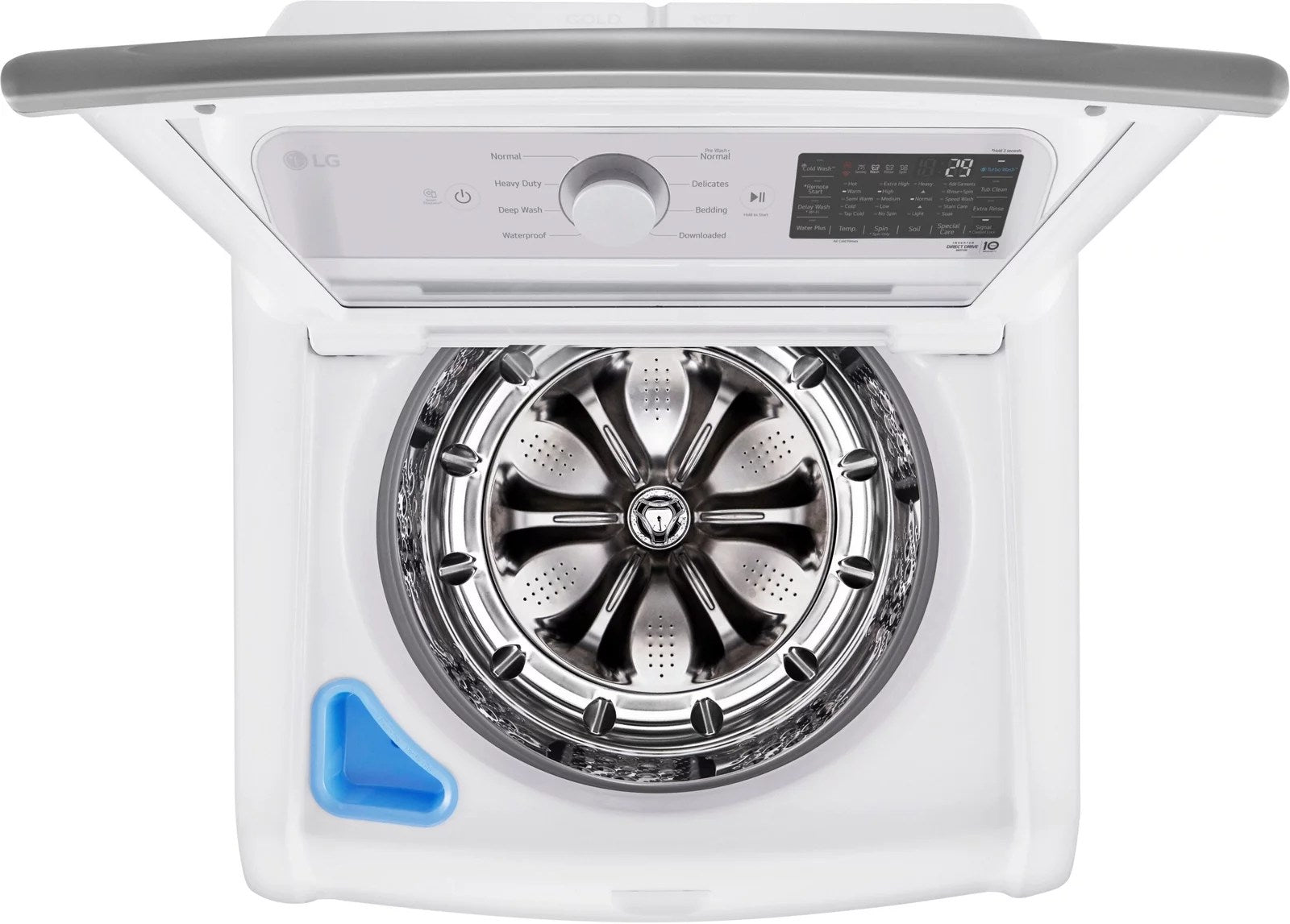 LG – 5.5 Cu. Ft. Smart Top Load Washer with TurboWash3D – White
