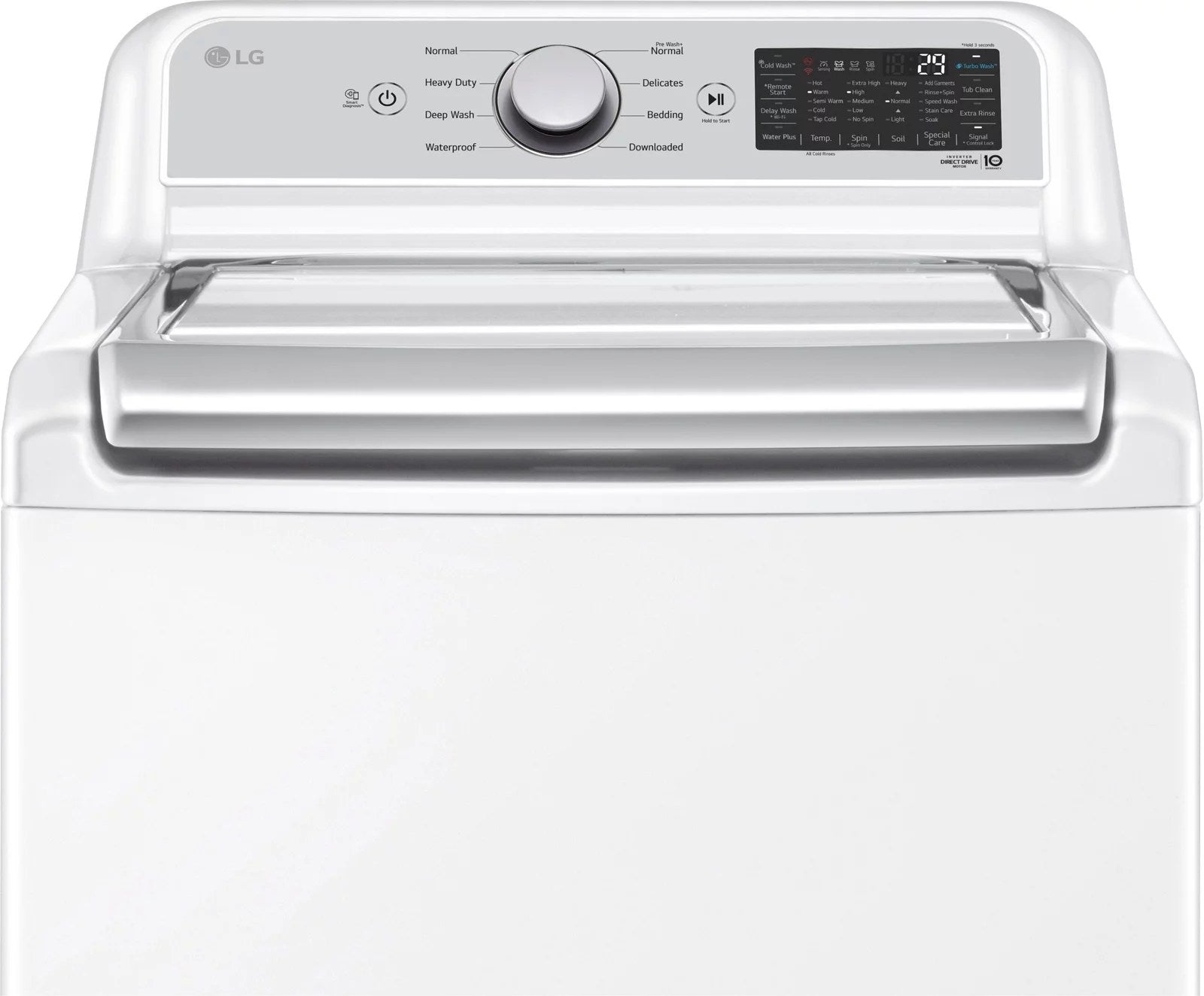LG – 5.5 Cu. Ft. Smart Top Load Washer with TurboWash3D – White