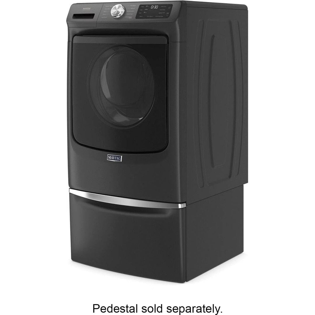 Maytag – 4.5 Cu. Ft. High Efficiency Stackable Front Load Washer with Steam and Extra Power Button – Volcano Black