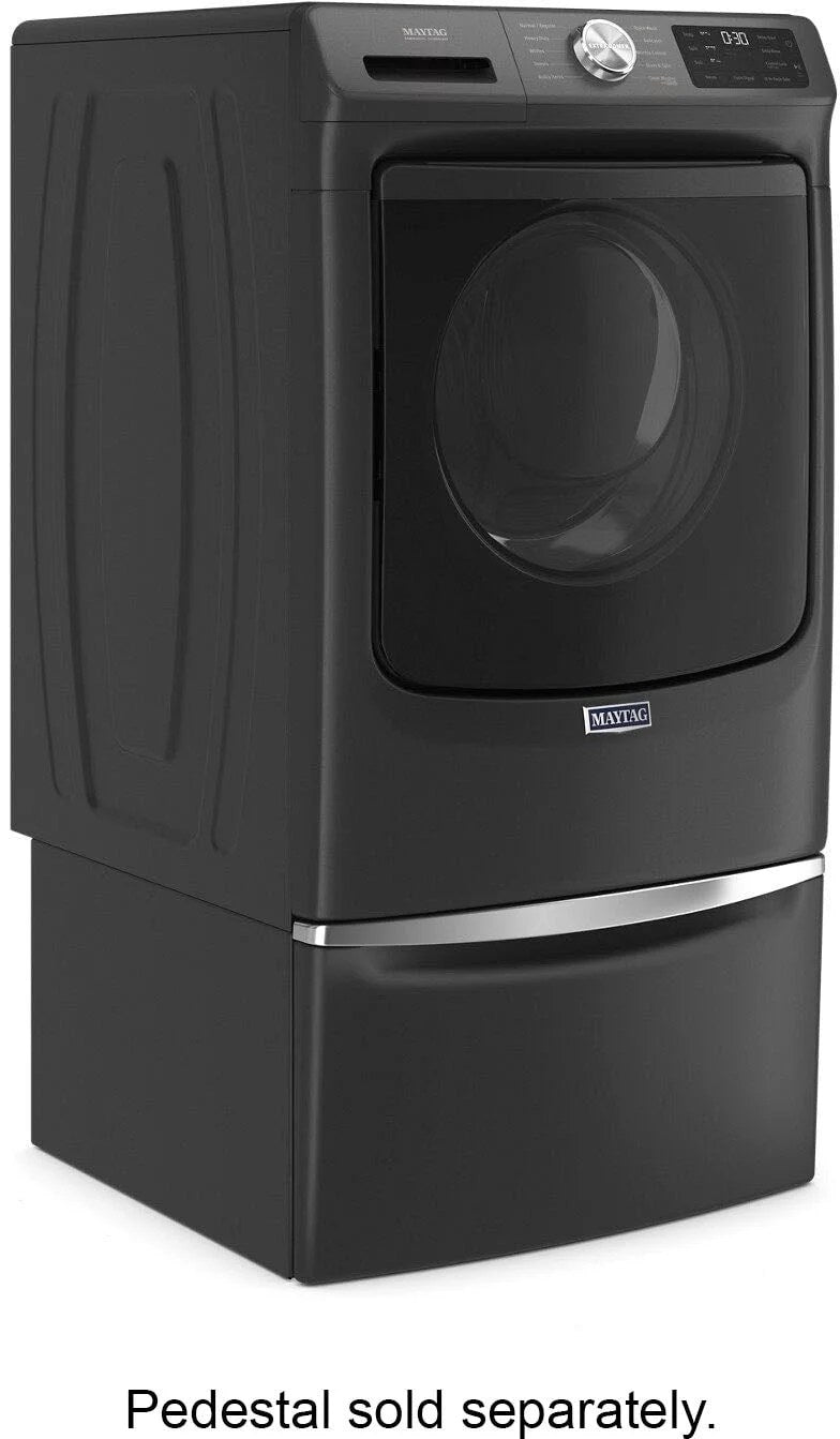 Maytag – 4.5 Cu. Ft. High Efficiency Stackable Front Load Washer with Steam and Extra Power Button – Volcano Black