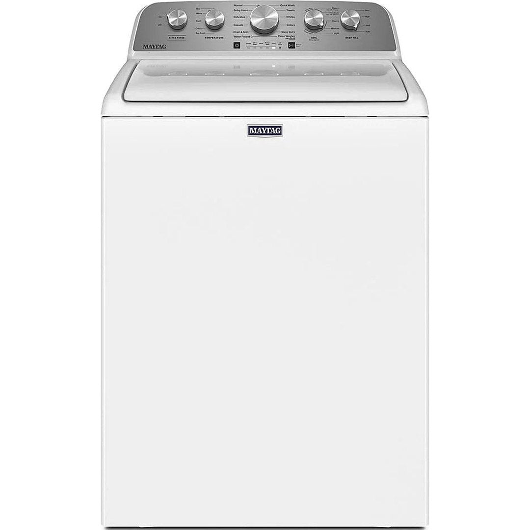 Maytag – 5.2 Cu. Ft. High Efficiency Top Load Washer with Extra Power Button – White
