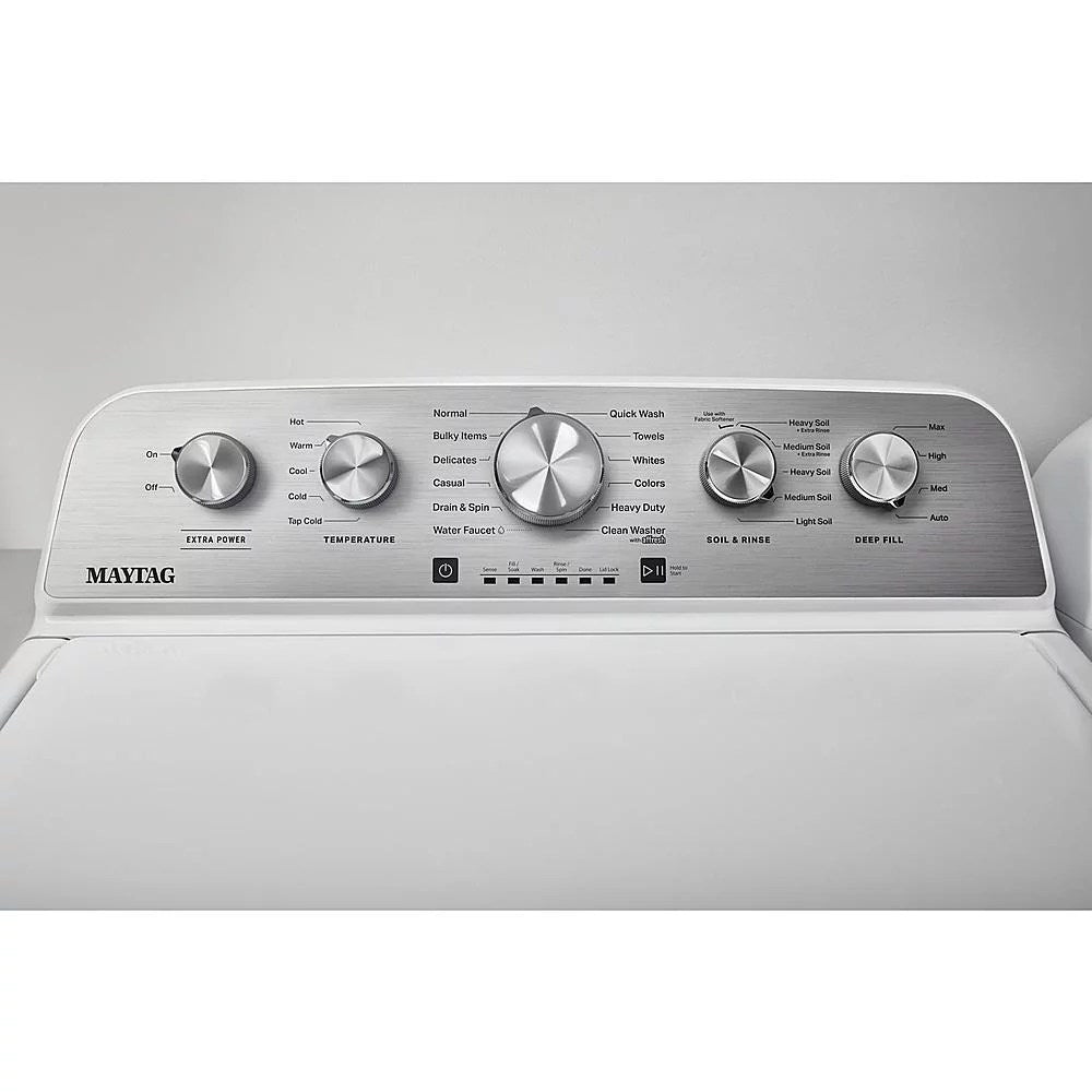 Maytag – 5.2 Cu. Ft. High Efficiency Top Load Washer with Extra Power Button – White