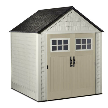 Rubbermaid 7×7 Ft Durable Weatherproof Resin Outdoor Storage Shed