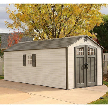 Outdoor Storage Shed 8′ x 20′ – Desert Sand – Lifetime