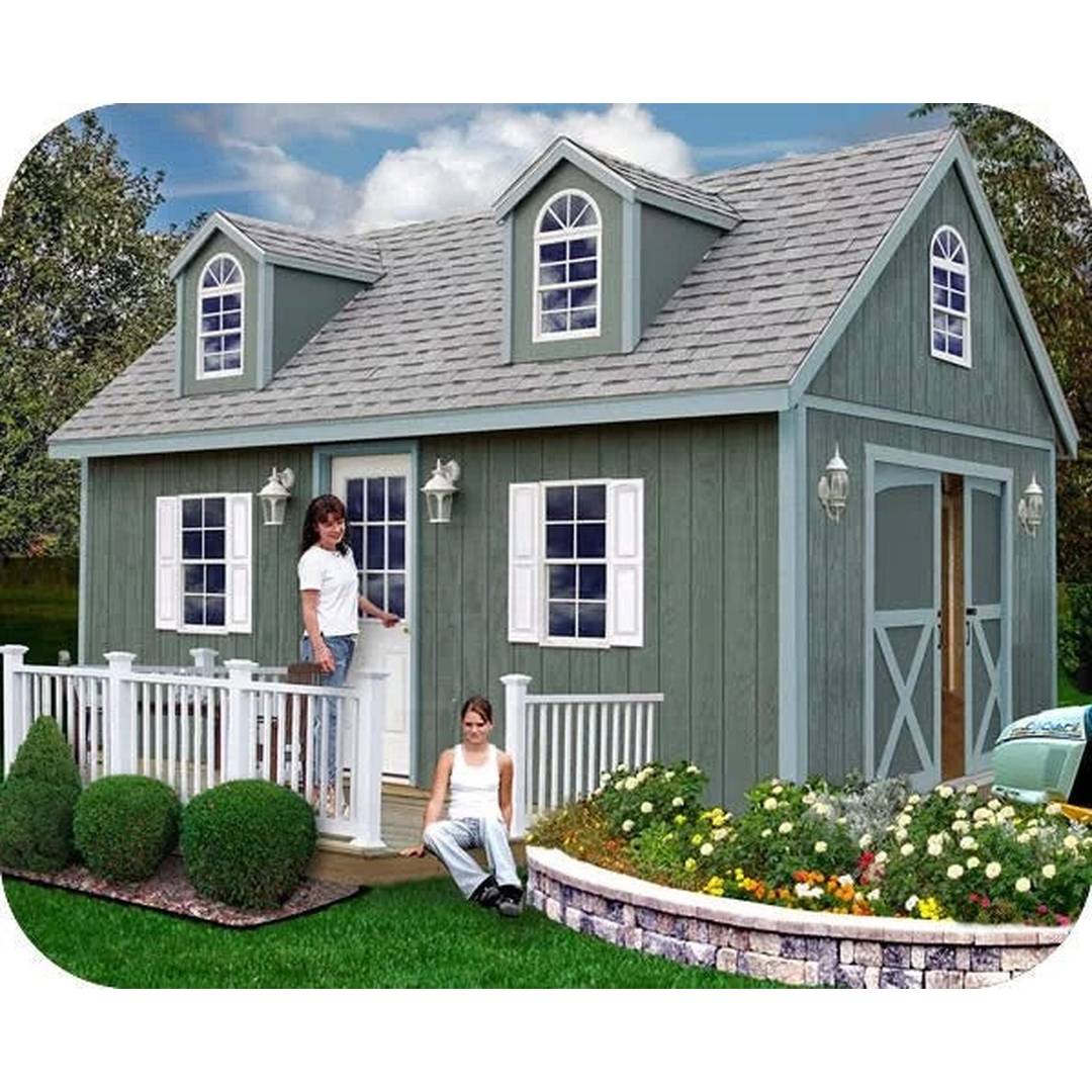 Best Barns Sheds & Storage Arlington 12′ x 16′ Wood Storage Shed Kit Installation Included