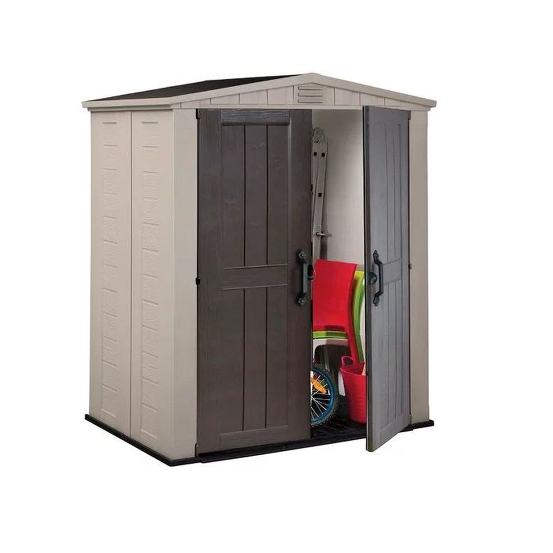 Factor 6 x 3 FT Strong Storage Shed Made Of Extremely Durable Resin And Reinforced with Steel
