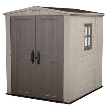 Factor 6 x 6 FT Strong Storage Shed Made Of Extremely Durable Resin And Reinforced with Steel