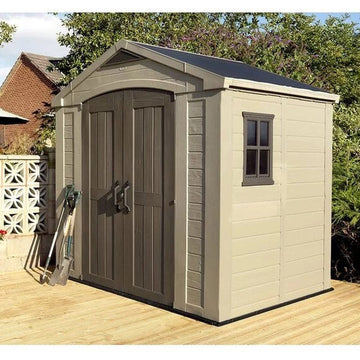 Factor 8 ft. W x 6 ft. D Plastic Storage Shed