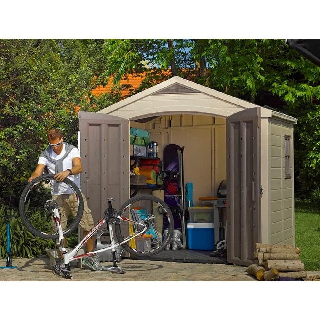 Factor 8 ft. W x 6 ft. D Plastic Storage Shed