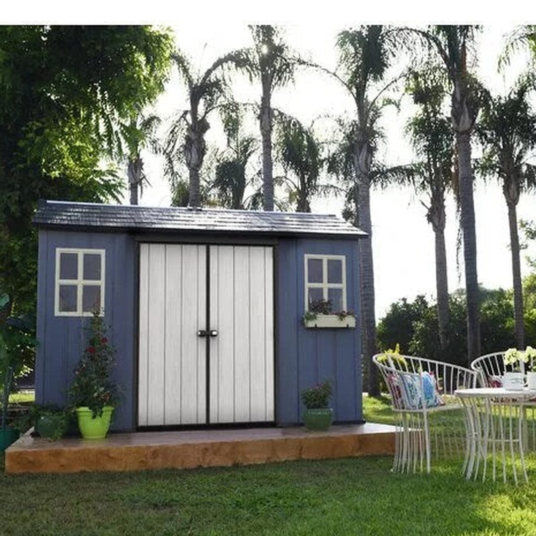 Oakland 11 ft. W x 7.5 ft. D Plastic Storage Shed