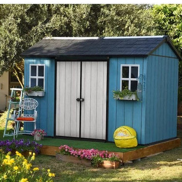 Oakland 11 ft. W x 7.5 ft. D Plastic Storage Shed