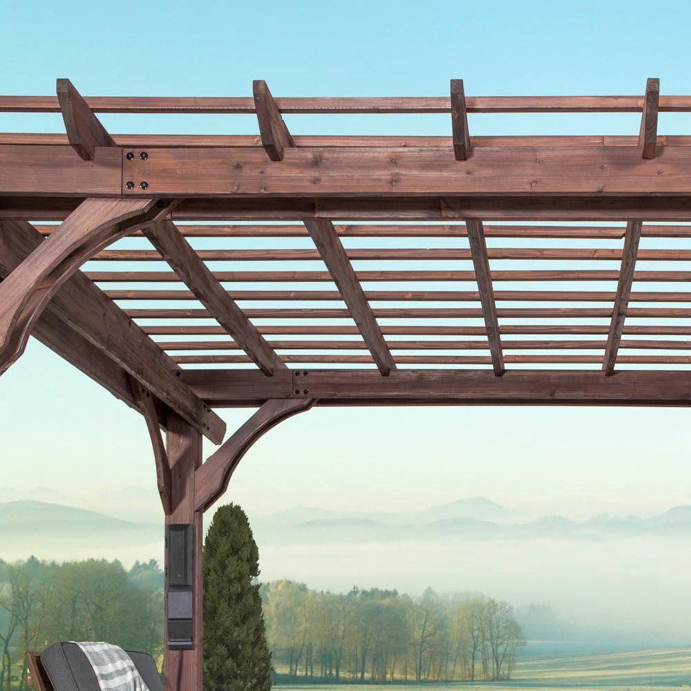 Somerville 14x10 pergola – walnut stain