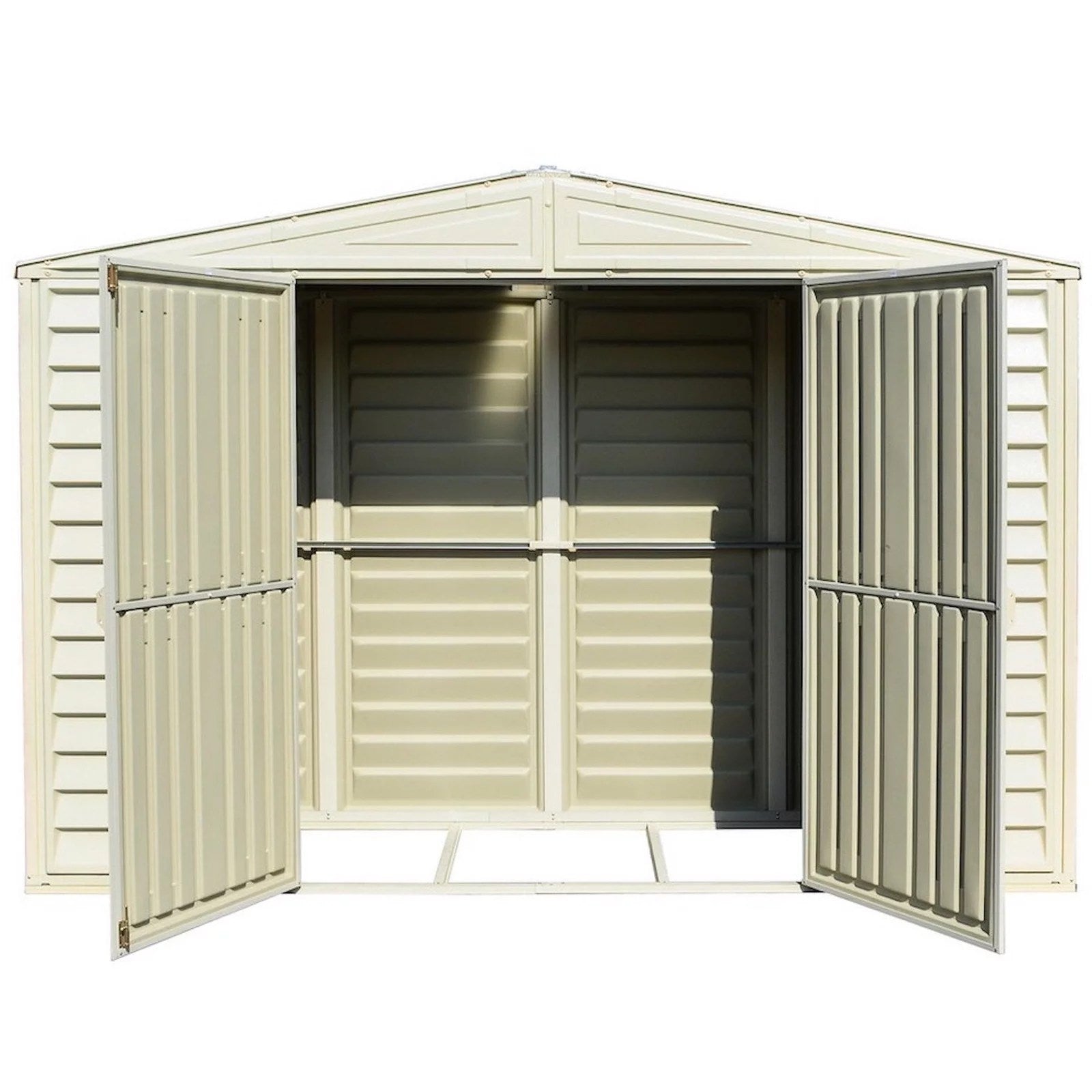 DuraMax 10.5ft x 2.75ft SidePro Vinyl Shed with Foundation Kit