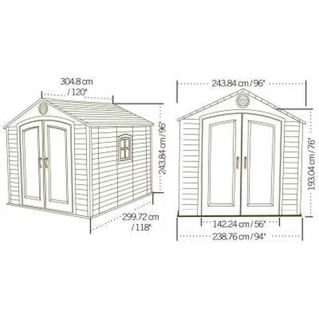 Lifetime 8 ft. x 10 ft. Outdoor Storage Shed – 60056